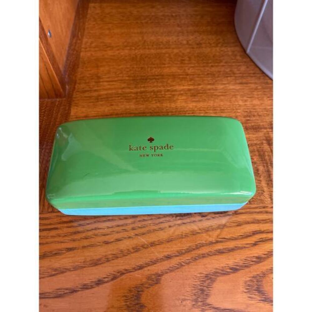 Kate Spade sunglass case blue and green